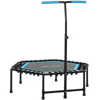 SPORTNOW Trampolín de Fitness 114x114x132 cm Cama Elástica Fitness con Mango Ajustable de 3 Niveles Marco de Acero para Entrenamiento Piernas Cuerpo en Hogar Oficina Gimnasio Rojo - details 6