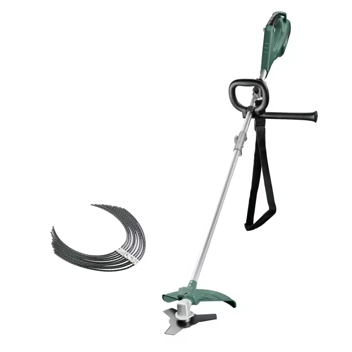 Bosch - Pack Desbrozadora Eléctrica + 10 Hilos extrafuerte  (3,5 mm) - AFS 23-37 - 950W, Ø hilo 37cm, Ø cuchilla 23 cm, Incluye Cuchilla de 3 Hojas y Bobina de Hilo Extrafuerte Ø 3,5 mm - 1