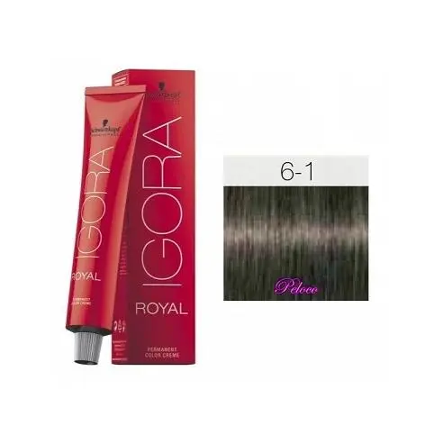 Tinte Igora Royal 6-1 Rubio Oscuro Ceniza 60 ml. Schwarzkopf - 1
