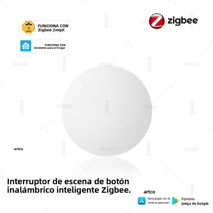 Interruptor De Escena ZigBee Sin Fuerza Botón Presionable Controlador Inteligente Para Dispositivos Inteligentes Automatización Z2M - 1