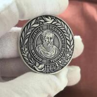Moneda De Stoicismo Con Emblem De Las Cuatro Virtudes Cardinales Recordatorio Inspirador Para Enthusiasts De La Ética Cristiana Material Metálico Proveniente De Mainland China - details 4