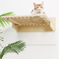 Cama Para Gato De Muro En Hamaca Para Grandes Gatos O Gatitos Muebles Con Alas Y Perches De Cuerda De Sisal Y Madera Para Saltar De PETRAVEL - details 1