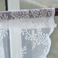 Cortina De Encaje Blanco Rosa Europeo Para Decoración De Hogar Tratamiento De Ventanas Para Sala De Estar Y Dormitorio Tela Voile Translúcida Sin Aislamiento Solar - details 13