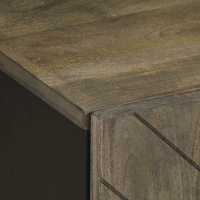 vidaXL Mueble de baño de pared de madera maciza mango negro 38x33x48cm - details 4