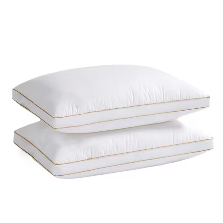 Almohada Transpirable Antialérgico para Hotel, Pack de 2 almohadas de firmeza media con fibra suave 3D + soporte de fibra 7D, almohadas suaves de fácil cuidado (42x70cm) (50x75cm) - 1