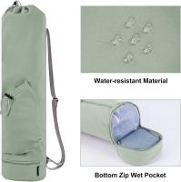 Bolsa para Esterilla de yoga with Bolsillo para botella de Agua y Bolso inferior húmedo, Bolsa de almacenamiento  Verde - details 0