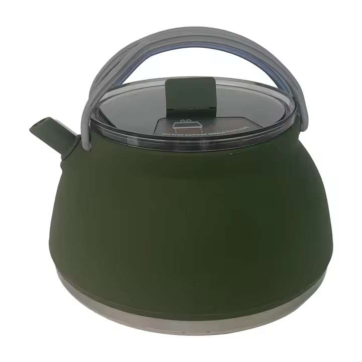 Cacerola De Silicona 1.5L Con Manija Pote De Agua Desplegable Fiambrera De Acero Inoxidable Para Camping Y Senderismo - 1