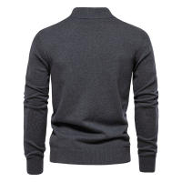 Nueva Chaqueta De Cardigan De Algodón Para Hombre AIOPESON Con Cuello Alto Y Botones Casual Para Otoño Abrigo Grueso De Punto - details 5