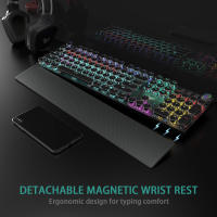 Teclado Mecánico AULA F2088 Retro Punk Con Teclas Redondas Para Gaming Compatible Con PC Laptop Tablet 104 Teclas Cableado RGB Retroiluminación - details 2