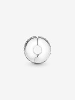 Pandora - Charm with clip de pavé transparente-Plata de Lei - details 1
