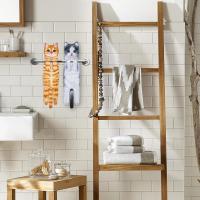 Divertidos Gatos Toalla de Mano-Decoración Gato Toalla Colgantes para Baño Trapos de Cocina-Animal Absorbente suave Toallas-regalos Graciosos Para Originales Mujer Amantes de Los Gatos-Pies Cortos - details 3