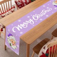 Lienzo De Mesa Festivo En Color Morado Para Navidad 2024 Bandera De Navidad Noel Regalo De Año Nuevo 2025 Material De Poliéster - details 5
