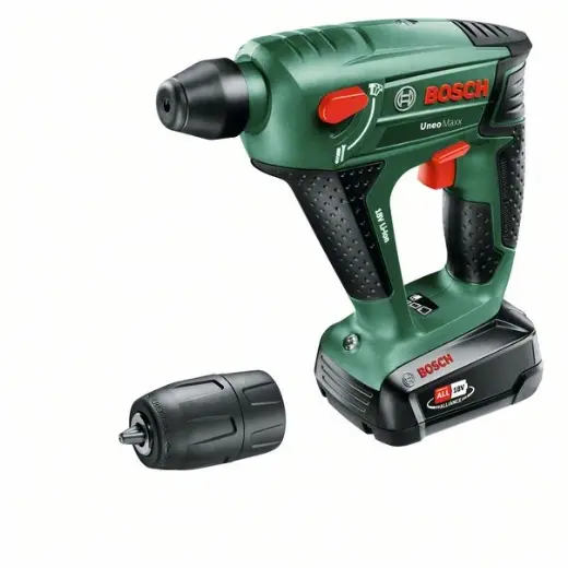 Bosch UneoMaxx - Martillo perforador a batería (1 batería, sistema de 18V, en maletín) - 1