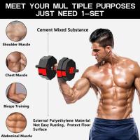 Juego de mancuernes ajustables de 10kg de forma octogonal 2 en 1 con Correa de conexión, sin Rueda para Deportes de fuerza, Fitness, gimnasio en casa - details 2
