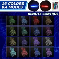 Lámpara De Noche LED 3D Con Base DIY En Acrílico Transparente RGB Control Remoto USB Decoración Para Habitación Regalo De Cumpleaños - details 9