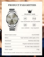 Reloj Mecánico Automático Para Hombre OLEVS Con Calendario Y Semana Acero Inoxidable Resistente Al Agua Luminoso Dial Digital - details 8