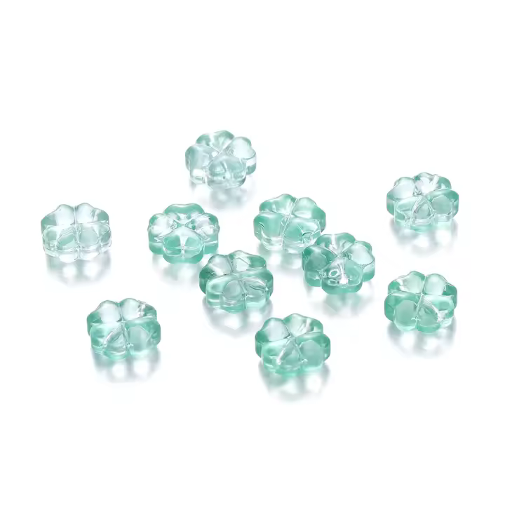 Lucky Bracelets Hechas Con Perlas De Vidrio En Forma De Fourragère Transparentes 10/20 Piezas Por Bolsa Accesorios Para Joyería Y Manualidades - 1