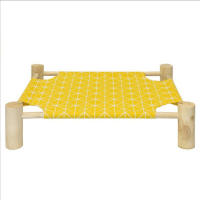 Cama De Gato De Madera Y Lona Elevada Hogar Hamacas Silla De Tendencia Para Pequeños Perros Y Conejos Resistentes Suministros Para Mascotas - details 3