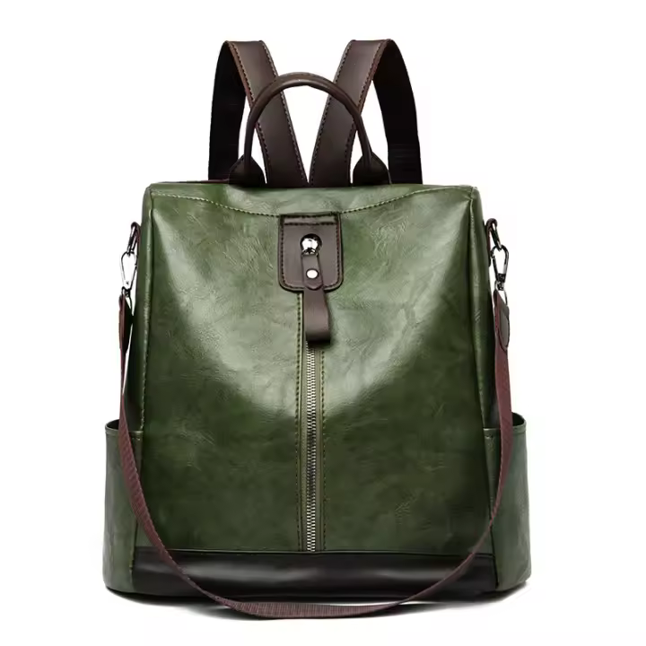 Mochila De Viaje Para Mujer De Cuero PU De Alta Calidad Y Estilo Antifurto Gran Capacidad Con Mochila De Hombro Y Mano - 1
