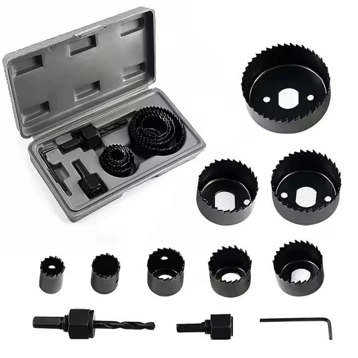 Kit De Tornillo Para Taladro De 11 Piezas Durable En Acero De Carbono Para Madera PVC Y Plástico Cortador De Agujeros De Metal - 1
