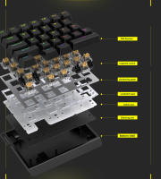 TECLADO MECÁNICO HE30 29 TECLAS MAGNETIC SWITCH TRIGGERS RÁPIDOS GAMER E-SPORTS USB CONECTADO a TRAVÉS DE CABLE Multicolor - details 6