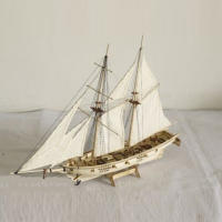 Nueva Kit De Construcción De Barco DIY 2024 Modelo Antiguo De Madera Hevey Barco Sailing Decoración Para Escritorio De Hogar - details 0