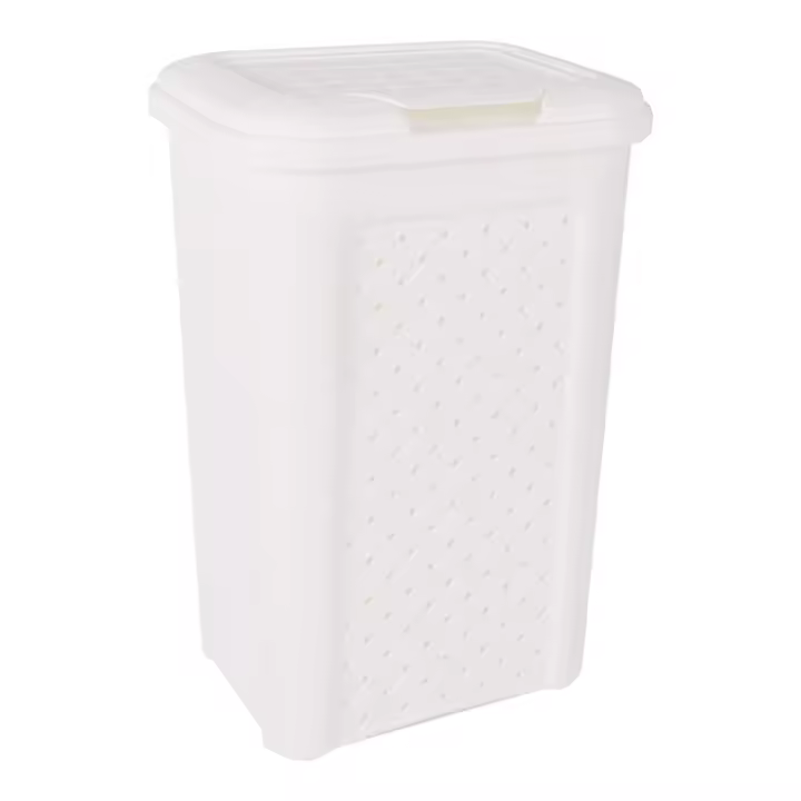 Tontarelli - Papelera de Baño 10L Arianna Blanco - Diseño Elegante y Funcional - Con Tapa y Pedal - 1