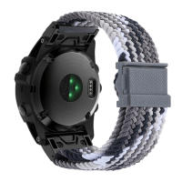 Correa De Reloj De Nylon 26mm 22mm Para Garmin Fenix 7 7X Fenix 6X pro 6 5X 5XPlus/MK1 MK2i /935 945 Con Cierre Rápido De Hook And Loop - details 14