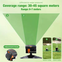 Riega Juego De Jardín Con 16 Agujeros Cabezal Giratorio De 180° Sistemas De Riego Automáticos Cobertura Amplia - details 4