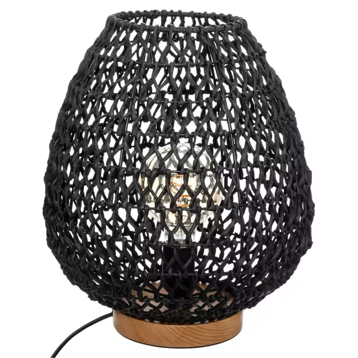 Atmosphera Lámpara de Sobremesa Etel H35 Negro Metal y Papel - 1