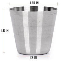 20pcs Copas De Vino De Acero Inoxidable De 30ml Para Camping Al Aire Libre Taza De Café Y Té Rugged Metal Silver Cup - details 6