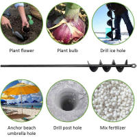 Broca De Tajo Espiral Para Jardín Plantación Agricultura Tierra Suave Acero Al Carbono Bajo Rodillo Corto Para Uso En Jardín Y Granja - details 5