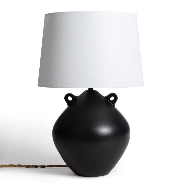 Ledkia Lámpara de Mesa Cerámica Cafuné Negro - 1