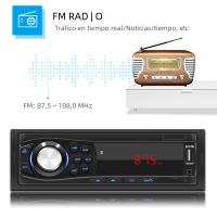 Receptor De Estéreo Para Coche Podofo 1din MP3 Multimedia Bluetooth FM Estéreo Digital Con SD USB TF AUX-IN Entrada DC 12V - details 6