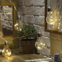 LILI HOME ✨ Guirnalda de 10 Bombillas LED – 3 Metros ✨ Disponibles en 3 colores de luz:  Blanco frío, Cálido o Multicolor 🔌 Diferentes opciones de alimentación: Solar, Conexión a enchufe o Pila. 🌦️ Uso interior y exterior: Resistente al agua y - details 4
