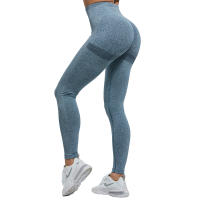 Pantalones De Yoga Sin Costuras Para Mujer Cintura Alta Levantamiento De Glúteos Tallas Grandes Fitness Leggings Activewear Casual - details 2