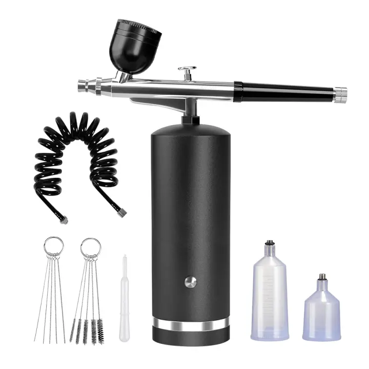 Clavo con para maquillaje, pintura, decoración, pastelería, compresor portátil de pistola pulverizadora de uñas - 1