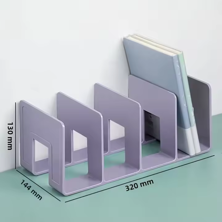 Organizador De Escritorio De Acrílico 1 Pieza 4 Compartment Divisor De Armario Colorido Cuatro Marco Estante Para Libros - 1