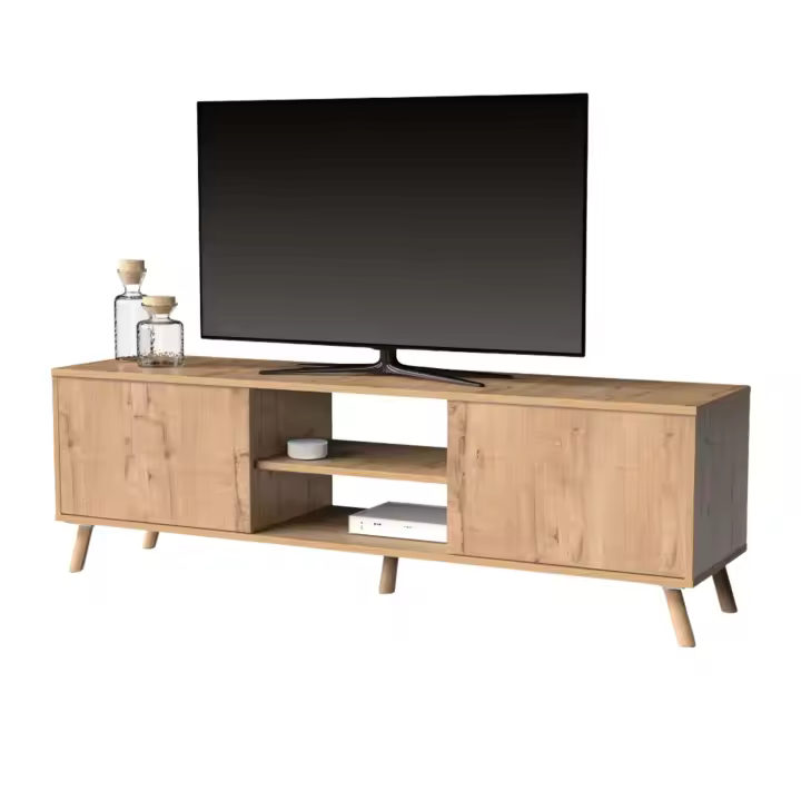 Mueble de TV Oslo Salón Comedor 2 Puertas 1 Estante Color Roble Gold 160 cm - 1
