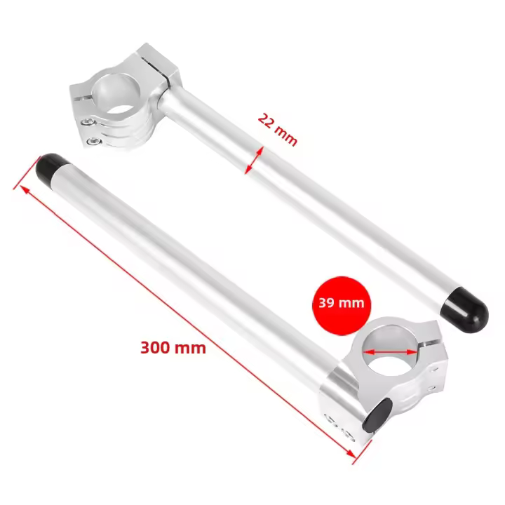 Alzador De Manillar De Motocicleta Universal CNC De Aluminio Para Harley Cafe Racer Tubo De Manillar 7/8"22mm Clip-On - 1