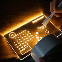 Tablero De Notas LED Creativo Con Luz Nocturna USB Iluminación Suave Cálida Para Decoración De Noche Mensaje Reescriturables Para Niños Novia - details 1