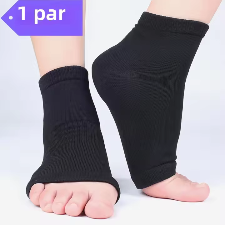 Parche De Gel Elástico Para Arco De Pie Con Almohadilla Suave Soporte De Arco De 1/2 Pareda Suela De Calcetines Alivio De La Fatiga Del Pie Calcetines Ortóticos - 1