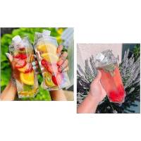 3-Pack Milk Carton Bottle Clear Square Milk Plastic Leak-Proof Cup-yycl - details 0