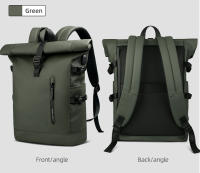 Mochila Impermeable Rolltop HK Para Hombres Y Mujeres Gran Capacidad Con Portátil Para Viajes Escuela Y Negocios Antirrobo Con USB - details 15