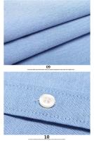 Camisa De Oxfورد Para Hombre Corta De Color Sólido Con Herramientas Casual Slim Fit Blanco Azul Rojo Verde Negro Talla Única - details 7