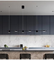 Lámpara Colgante Minimalista Moderna En Acero Para Bar, Comedor, Mesa Iluminación De Alta Potencia Dimmable Certificación CCC - details 1