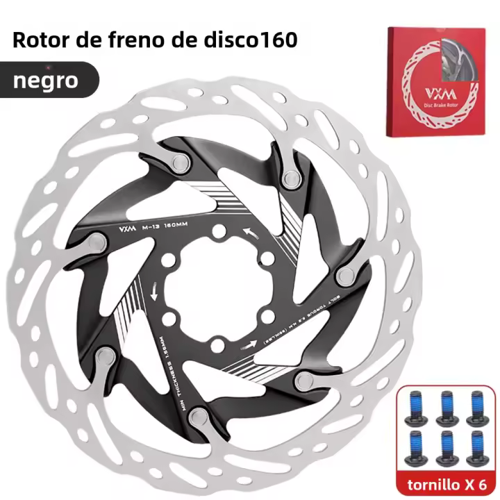 VXM Frenos De Bicicleta Discos Flotantes 6 Tornillos Puntas De Freno De Aluminio Para MTB Downhill Disipación De Calor 160mm - 1