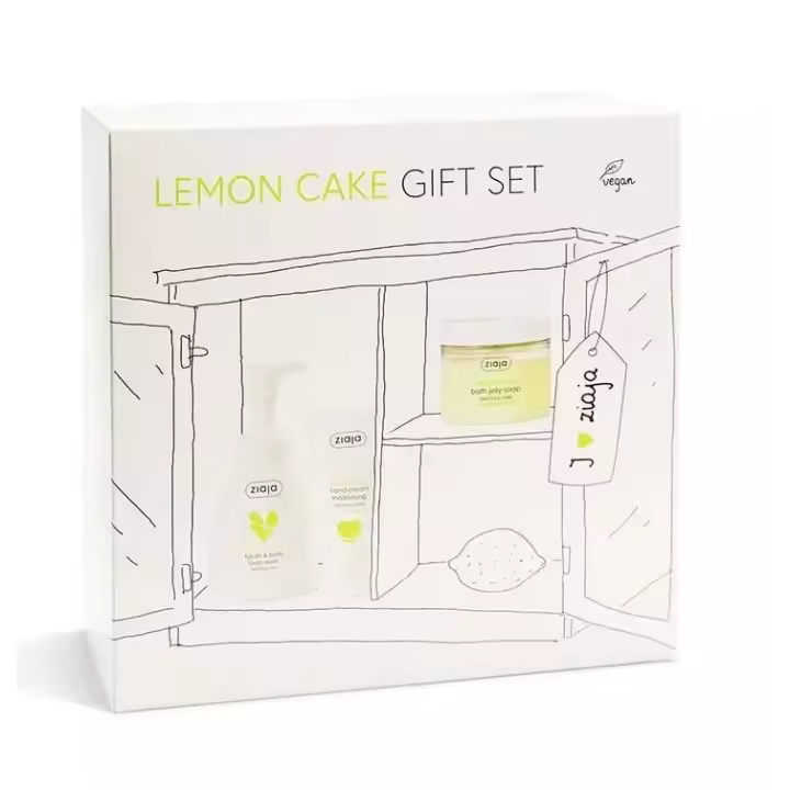 ZIAJA Lemon Cake Set de Regalo – Cuidado Divertido y Aromático para Piel Suave y Radiante - 1
