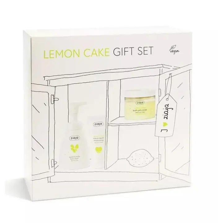 ZIAJA Lemon Cake Set de Regalo – Cuidado Divertido y Aromático para Piel Suave y Radiante - 1