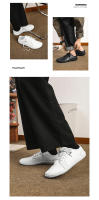 Zapatos Para Hombre Minimalistas De Cuero Split Cómodos Y Transpirables Zapatillas De Caminar Zapatos Casuales Blancos Con Suela De Goma - details 10